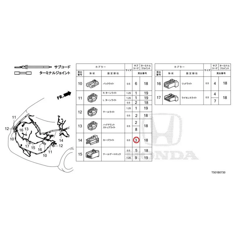 [NEW] JDM HONDA CIVIC FL4 2023 Electrical Connector (Rear) GENUINE OEM - Image 4