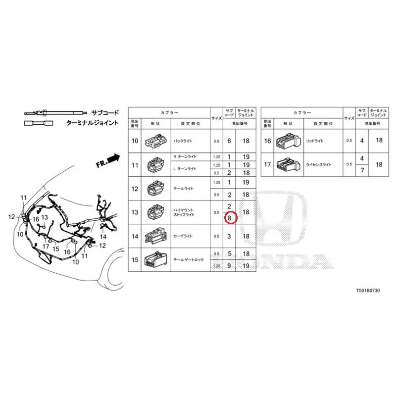 [NEW] JDM HONDA CIVIC FL4 2023 Electrical Connector (Rear) GENUINE OEM - Image 9