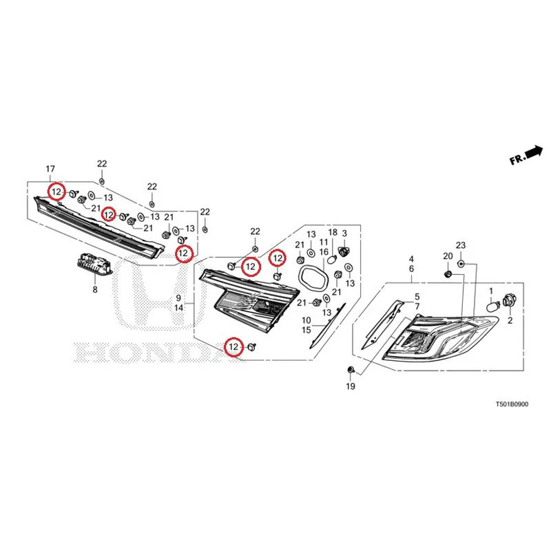 [NEW] JDM HONDA CIVIC FL4 2023 Tail Lights/License Lights GENUINE OEM - Image 13