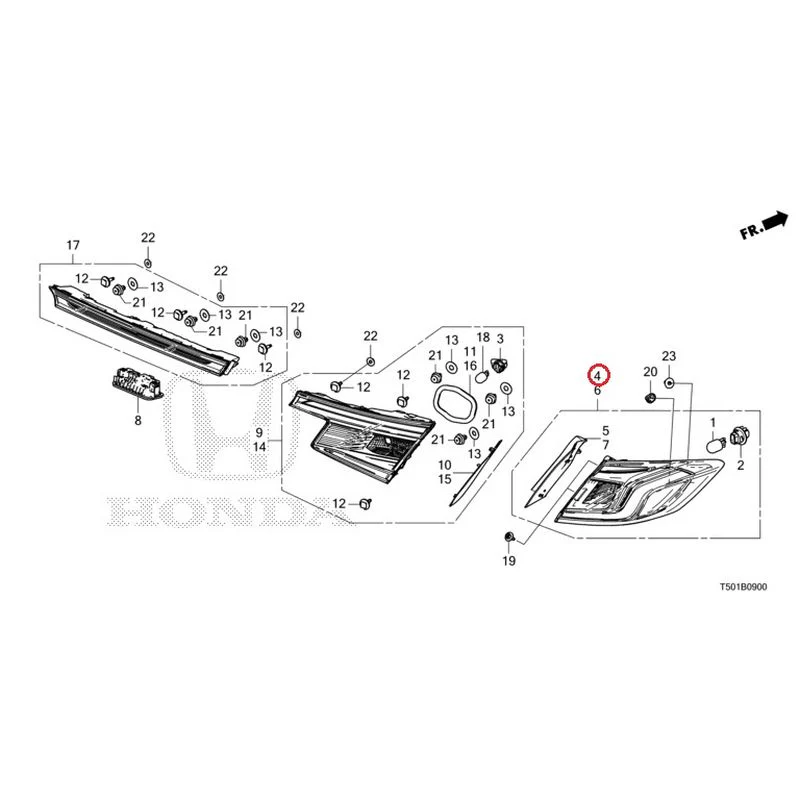 [NEW] JDM HONDA CIVIC FL4 2023 Tail Lights/License Lights GENUINE OEM - Image 5