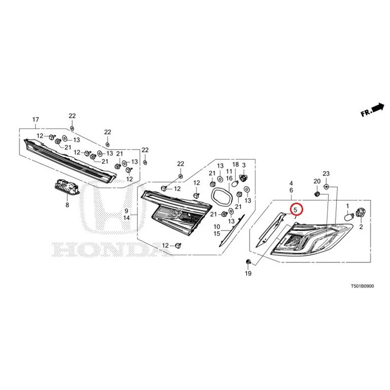 [NEW] JDM HONDA CIVIC FL4 2023 Tail Lights/License Lights GENUINE OEM - Image 6