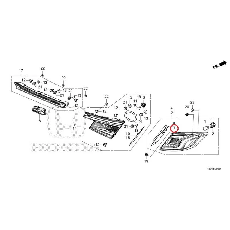 [NEW] JDM HONDA CIVIC FL4 2023 Tail Lights/License Lights GENUINE OEM - Image 8