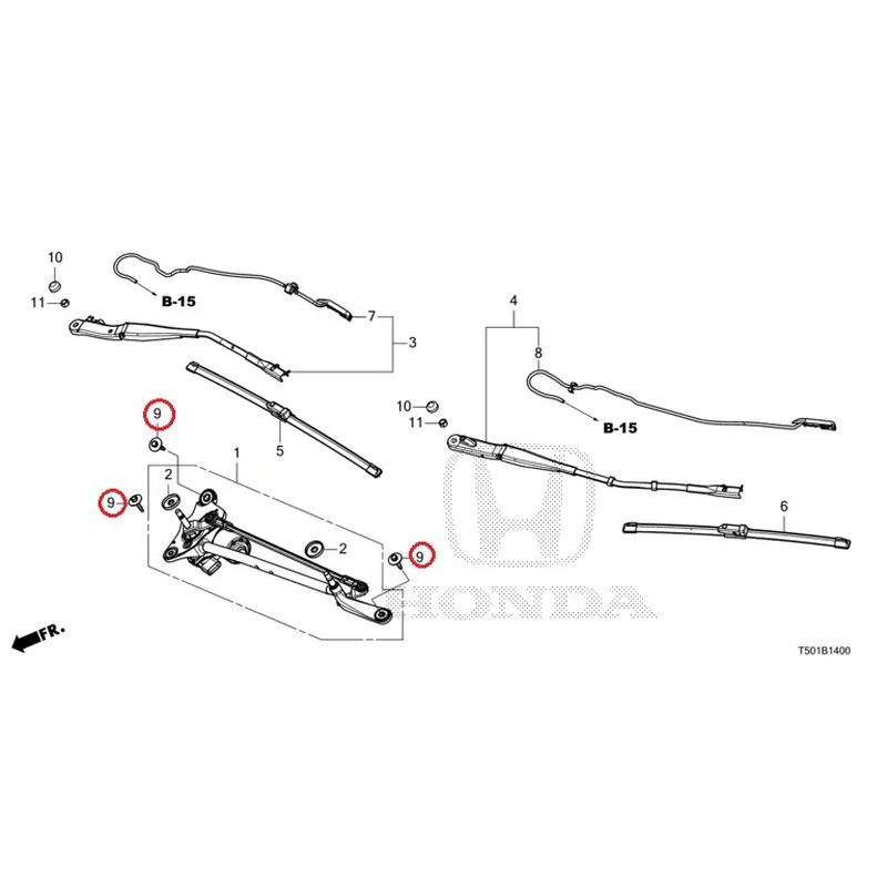 [NEW] JDM HONDA CIVIC FL4 2023 Front Windshield Wiper GENUINE OEM - Image 10