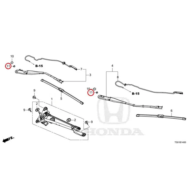 [NEW] JDM HONDA CIVIC FL4 2023 Front Windshield Wiper GENUINE OEM - Image 12