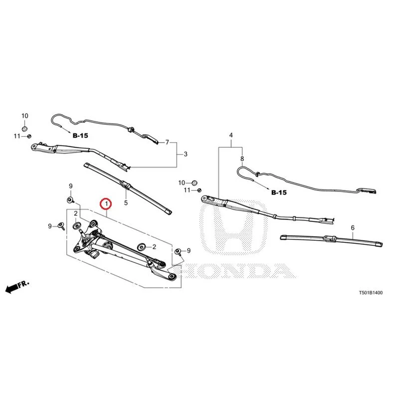 [NEW] JDM HONDA CIVIC FL4 2023 Front Windshield Wiper GENUINE OEM - Image 2