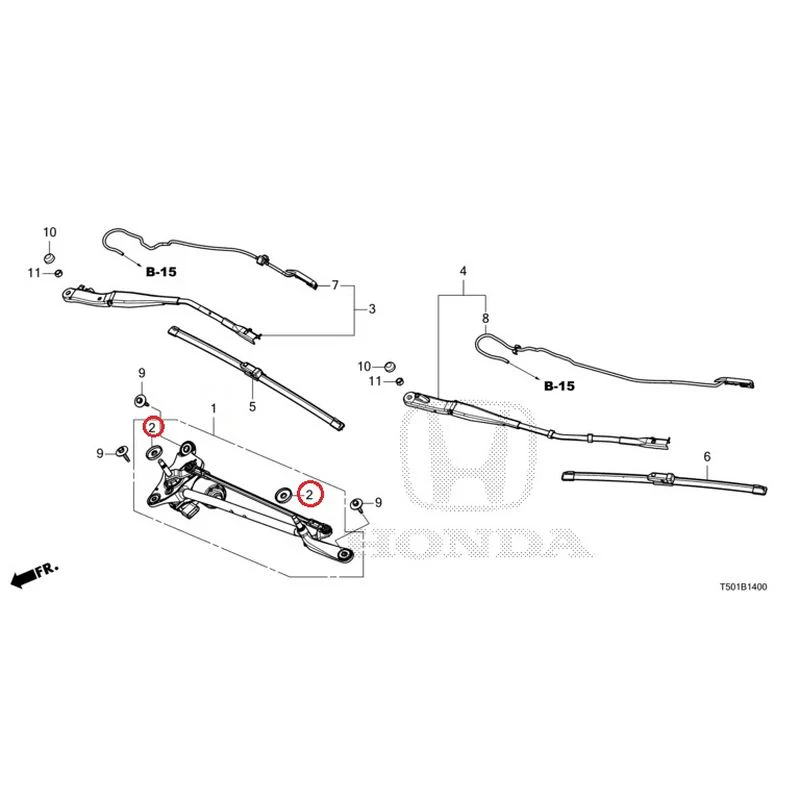 [NEW] JDM HONDA CIVIC FL4 2023 Front Windshield Wiper GENUINE OEM - Image 3