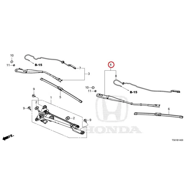 [NEW] JDM HONDA CIVIC FL4 2023 Front Windshield Wiper GENUINE OEM - Image 5