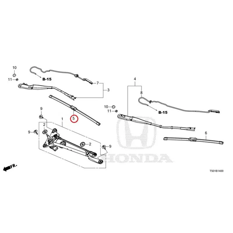 [NEW] JDM HONDA CIVIC FL4 2023 Front Windshield Wiper GENUINE OEM - Image 6