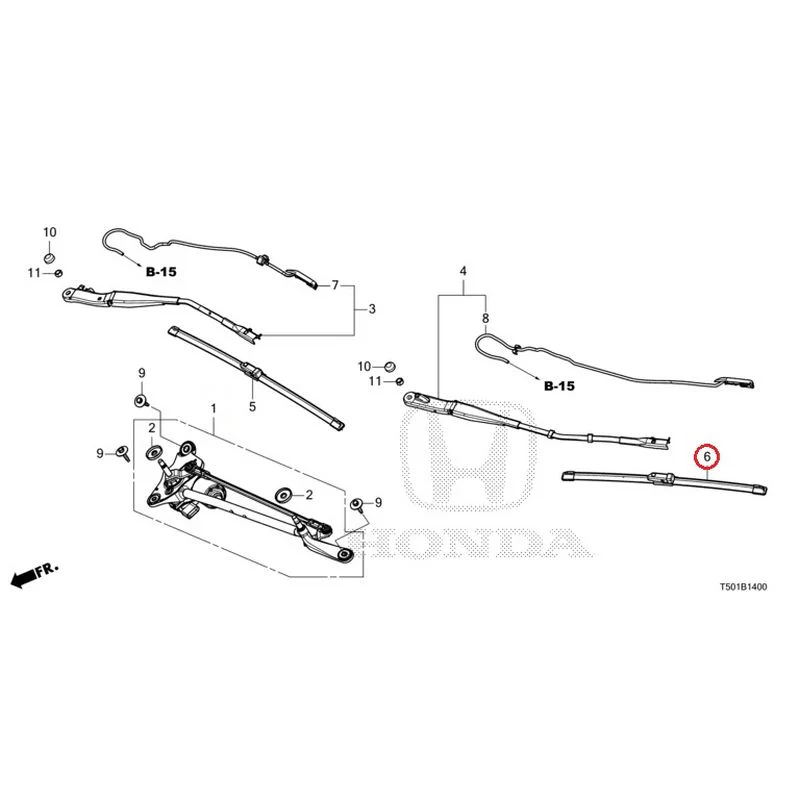 [NEW] JDM HONDA CIVIC FL4 2023 Front Windshield Wiper GENUINE OEM - Image 7