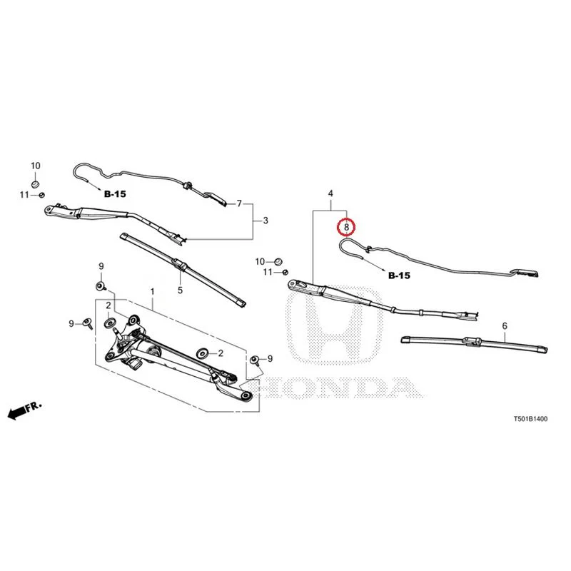 [NEW] JDM HONDA CIVIC FL4 2023 Front Windshield Wiper GENUINE OEM - Image 9