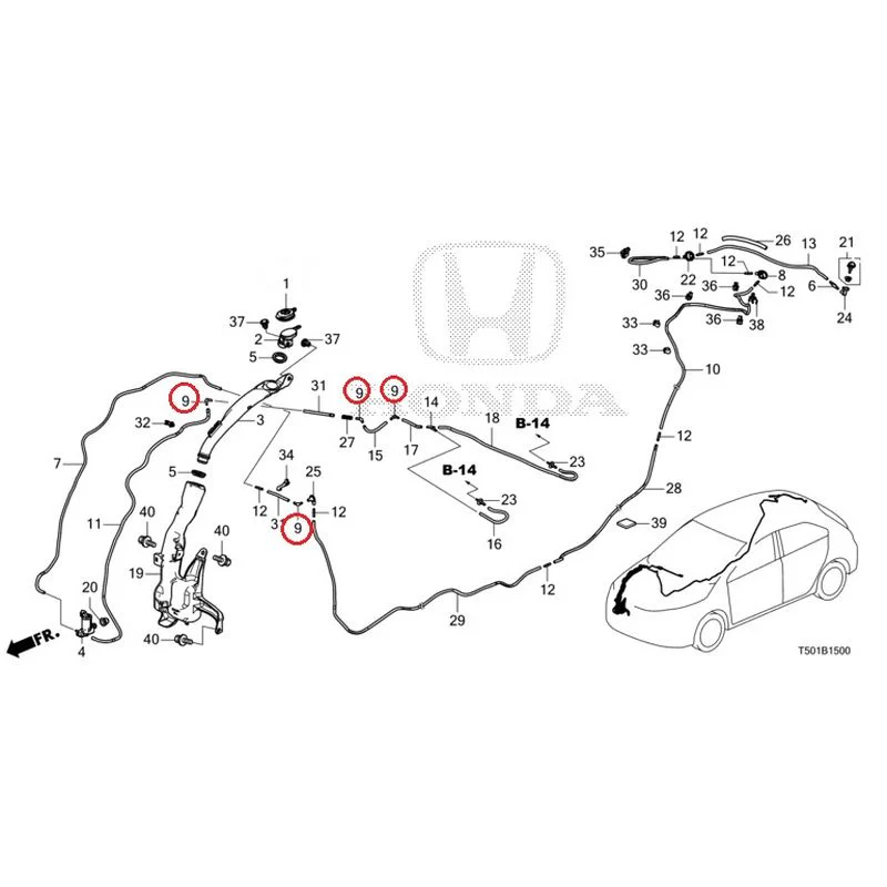 [NEW] JDM HONDA CIVIC FL4 2023 Windshield Washer GENUINE OEM - Image 10