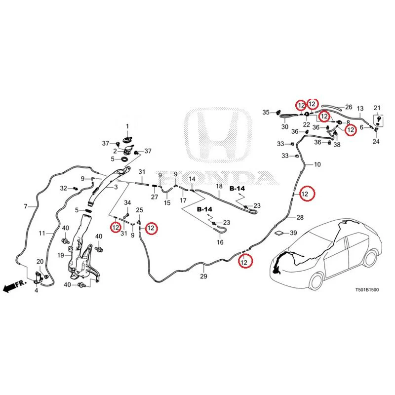 [NEW] JDM HONDA CIVIC FL4 2023 Windshield Washer GENUINE OEM - Image 13