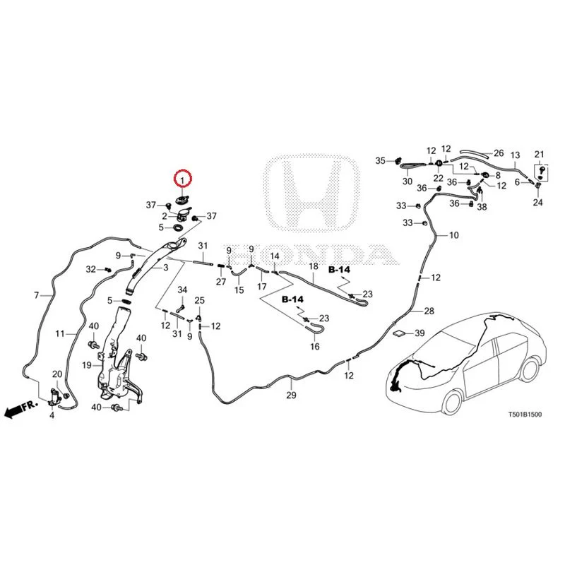 [NEW] JDM HONDA CIVIC FL4 2023 Windshield Washer GENUINE OEM - Image 2