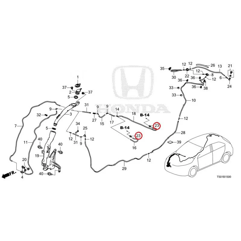 [NEW] JDM HONDA CIVIC FL4 2023 Windshield Washer GENUINE OEM - Image 24