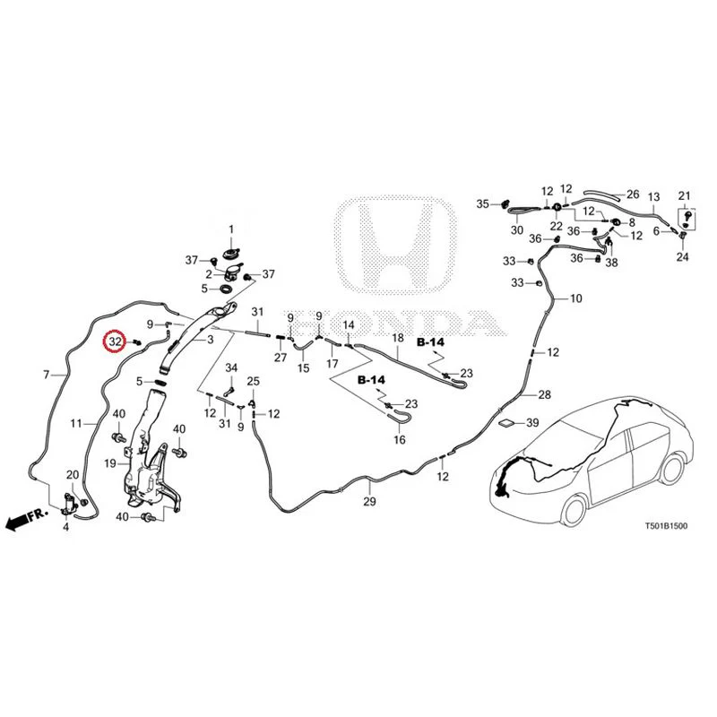 [NEW] JDM HONDA CIVIC FL4 2023 Windshield Washer GENUINE OEM - Image 33