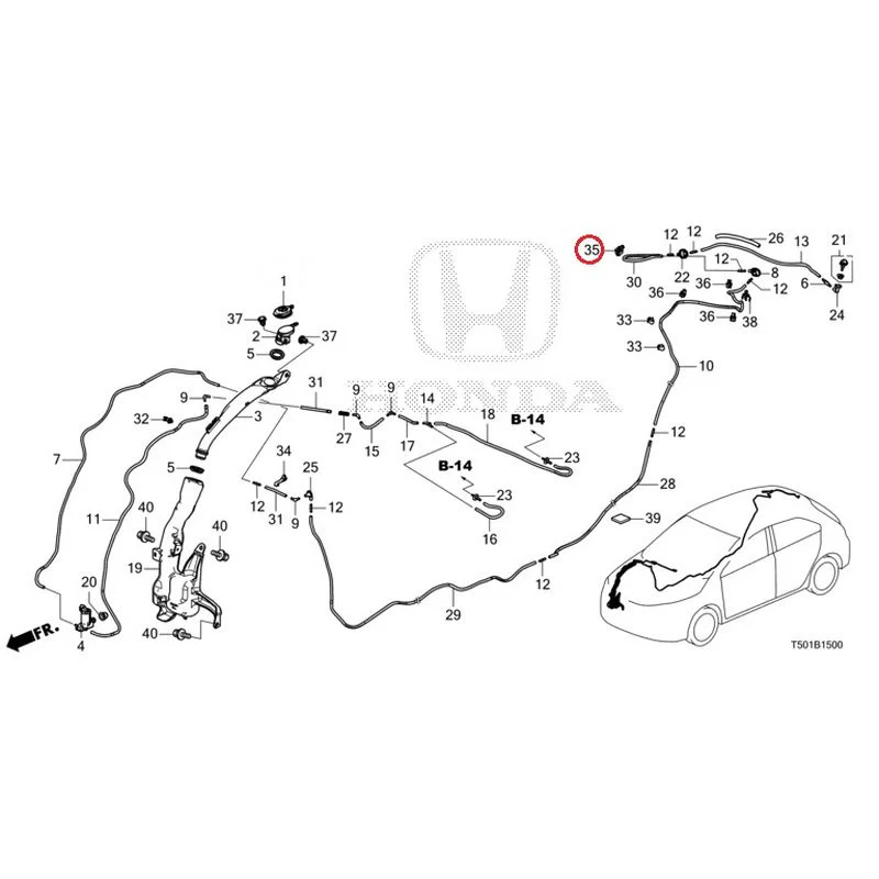 [NEW] JDM HONDA CIVIC FL4 2023 Windshield Washer GENUINE OEM - Image 36