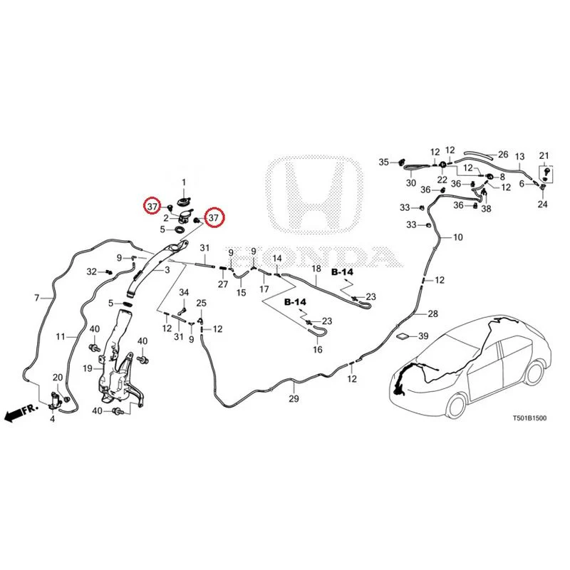[NEW] JDM HONDA CIVIC FL4 2023 Windshield Washer GENUINE OEM - Image 38