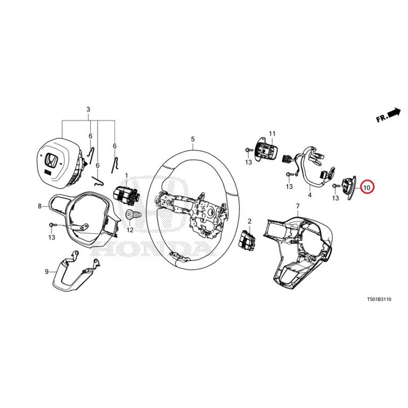 [NEW] JDM HONDA CIVIC FL4 2023 Steering Wheel (SRS) GENUINE OEM - Image 11