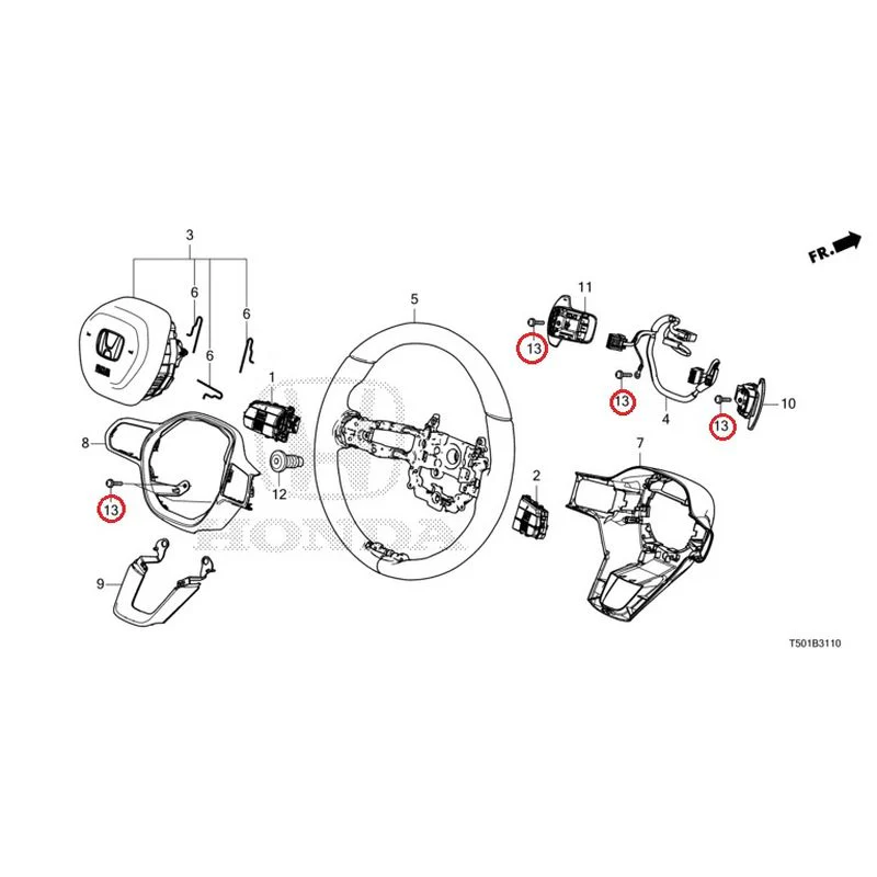 [NEW] JDM HONDA CIVIC FL4 2023 Steering Wheel (SRS) GENUINE OEM - Image 14