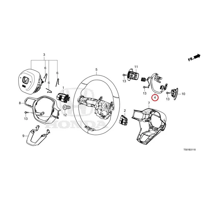 [NEW] JDM HONDA CIVIC FL4 2023 Steering Wheel (SRS) GENUINE OEM - Image 5