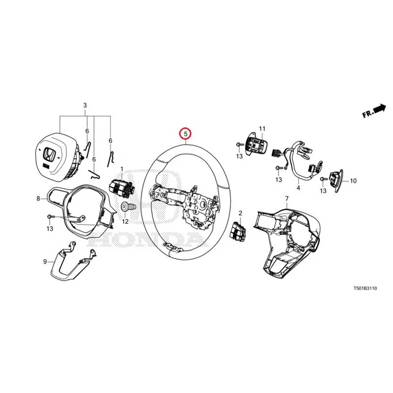[NEW] JDM HONDA CIVIC FL4 2023 Steering Wheel (SRS) GENUINE OEM - Image 6