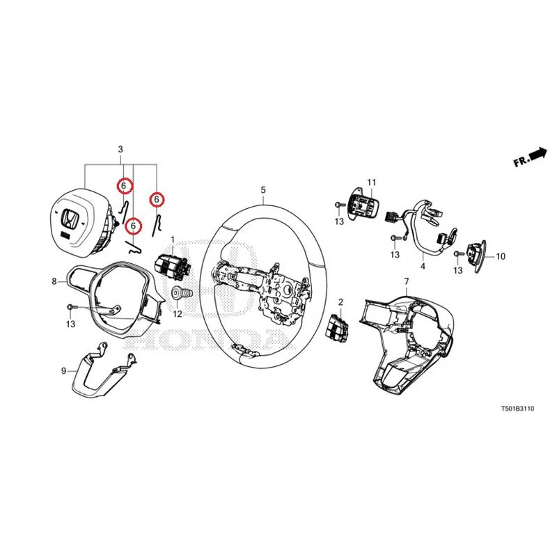 [NEW] JDM HONDA CIVIC FL4 2023 Steering Wheel (SRS) GENUINE OEM - Image 7