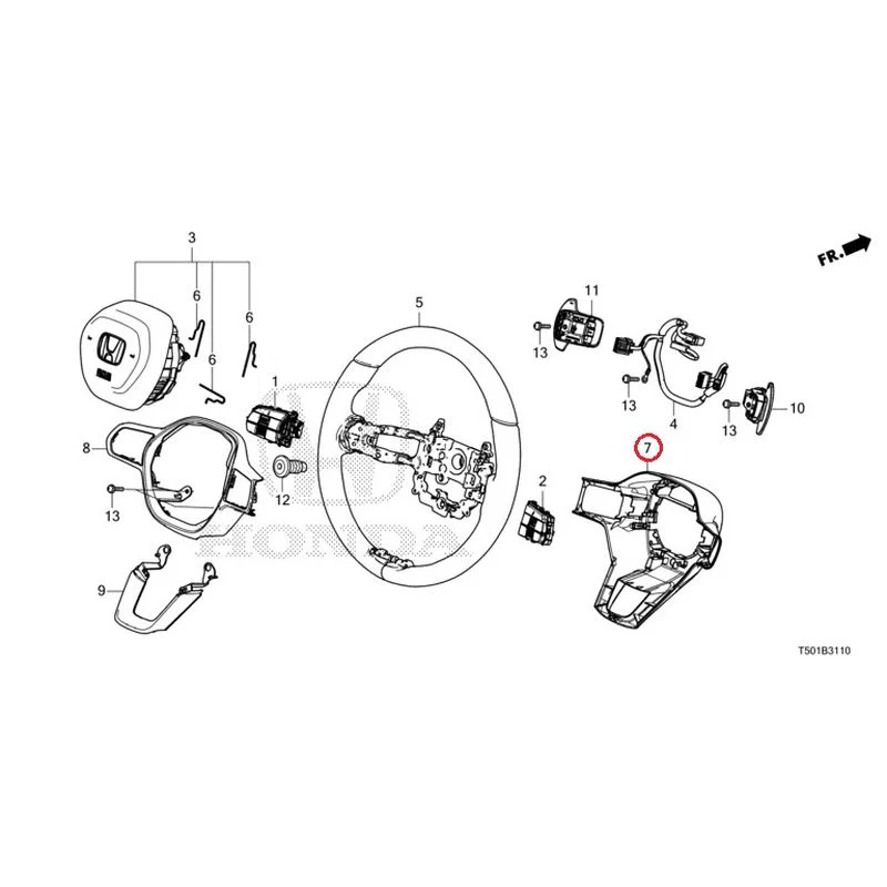 [NEW] JDM HONDA CIVIC FL4 2023 Steering Wheel (SRS) GENUINE OEM - Image 8