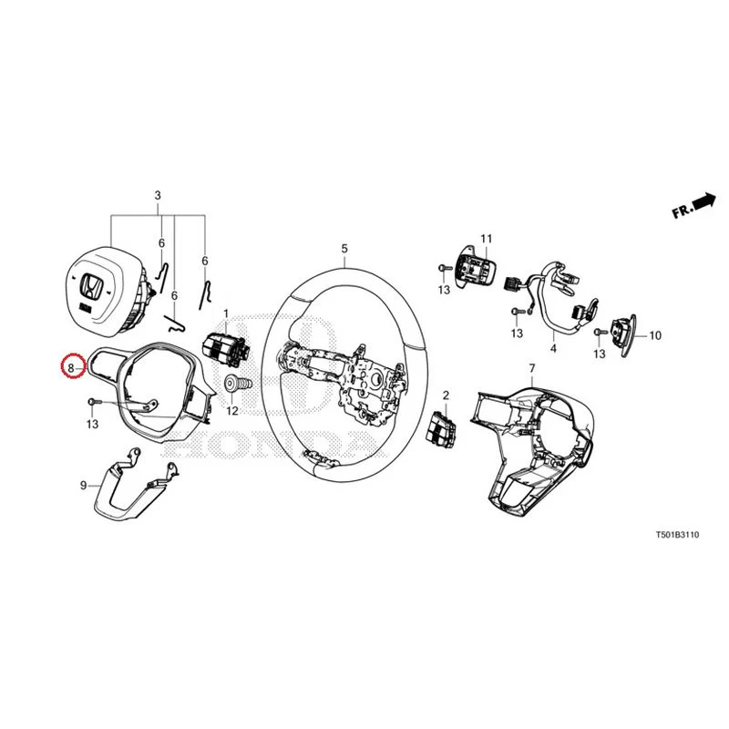 [NEW] JDM HONDA CIVIC FL4 2023 Steering Wheel (SRS) GENUINE OEM - Image 9