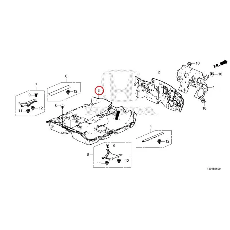 [NEW] JDM HONDA CIVIC FL4 2023 Floor Mat GENUINE OEM - Image 4