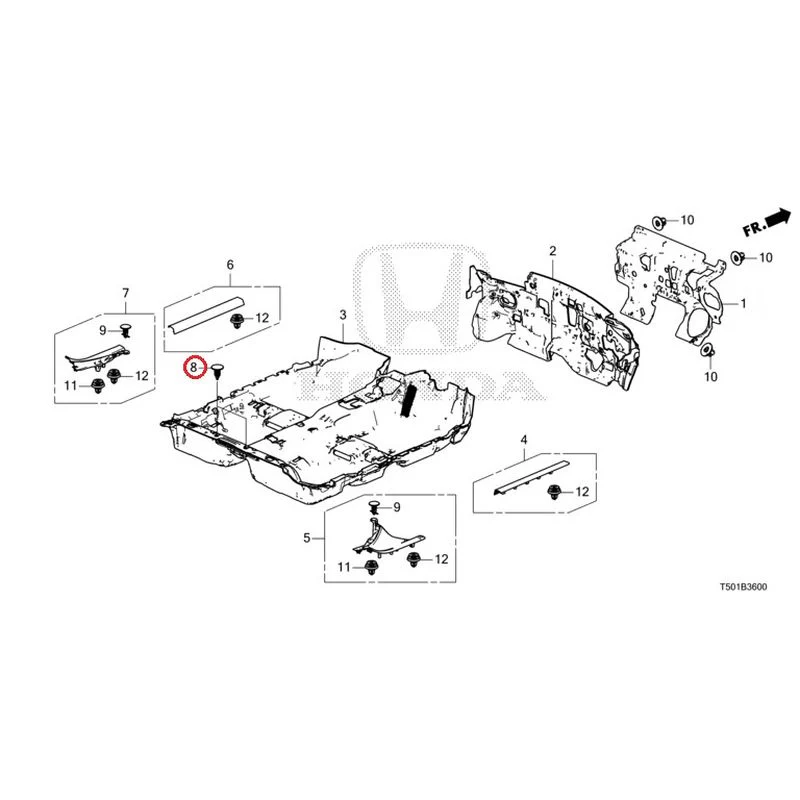 [NEW] JDM HONDA CIVIC FL4 2023 Floor Mat GENUINE OEM - Image 9