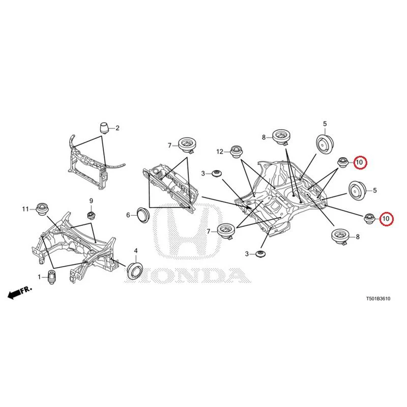 [NEW] JDM HONDA CIVIC FL4 2023 Grommets (Front) GENUINE OEM - Image 11