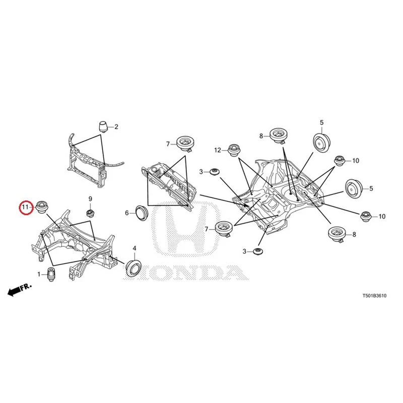 [NEW] JDM HONDA CIVIC FL4 2023 Grommets (Front) GENUINE OEM - Image 12
