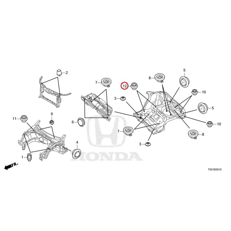 [NEW] JDM HONDA CIVIC FL4 2023 Grommets (Front) GENUINE OEM - Image 13