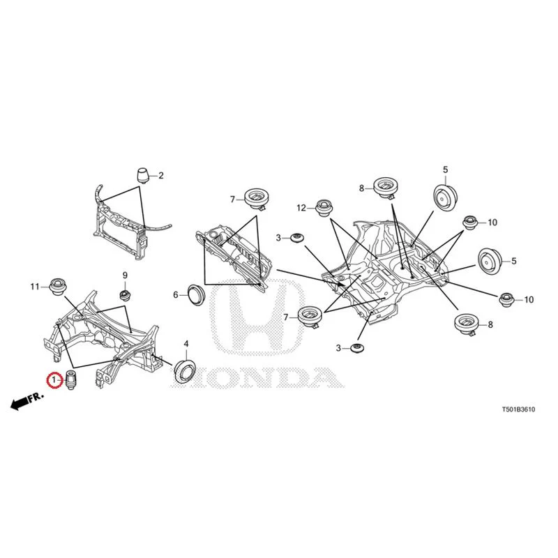 [NEW] JDM HONDA CIVIC FL4 2023 Grommets (Front) GENUINE OEM - Image 2