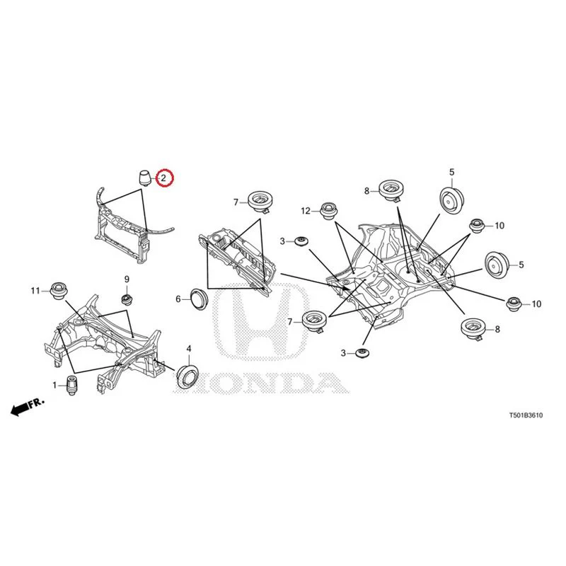 [NEW] JDM HONDA CIVIC FL4 2023 Grommets (Front) GENUINE OEM - Image 3