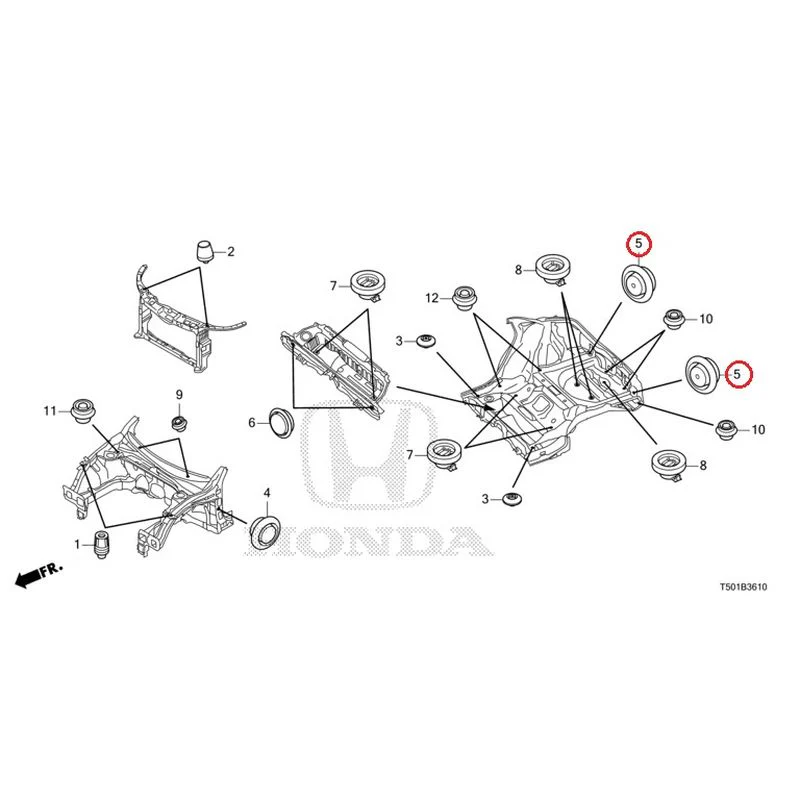 [NEW] JDM HONDA CIVIC FL4 2023 Grommets (Front) GENUINE OEM - Image 6