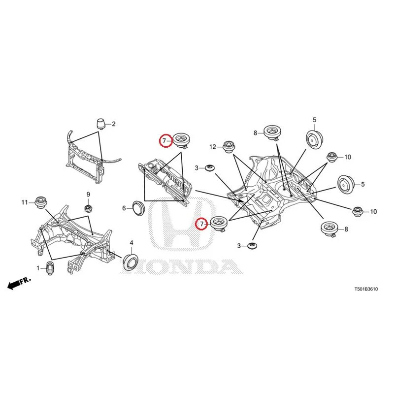 [NEW] JDM HONDA CIVIC FL4 2023 Grommets (Front) GENUINE OEM - Image 8