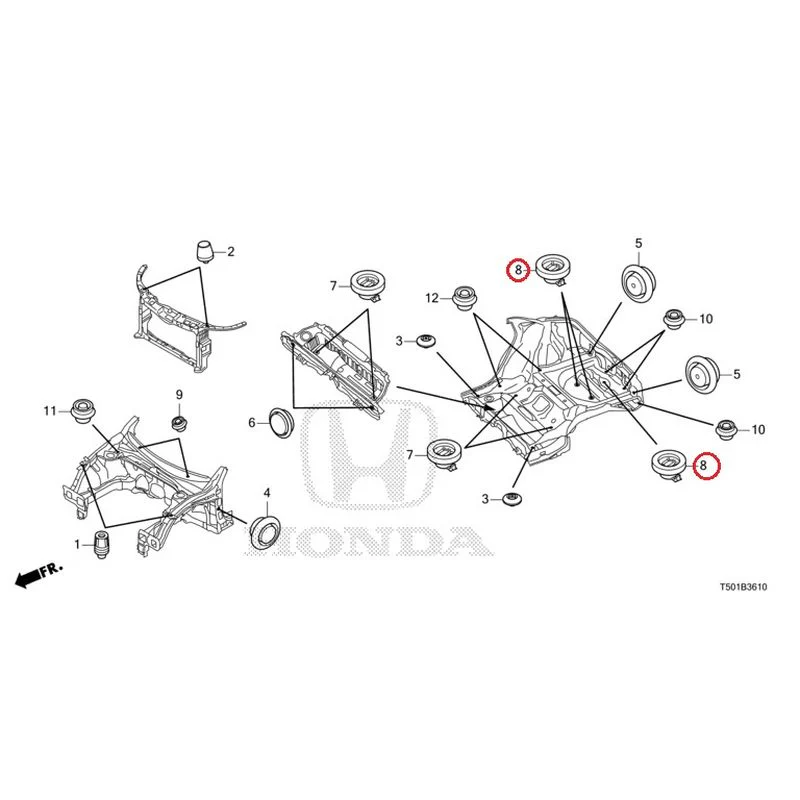 [NEW] JDM HONDA CIVIC FL4 2023 Grommets (Front) GENUINE OEM - Image 9