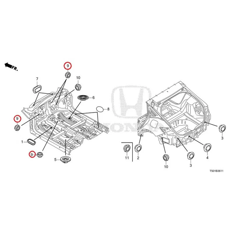 [NEW] JDM HONDA CIVIC FL4 2023 Grommets (Rear) GENUINE OEM - Image 10
