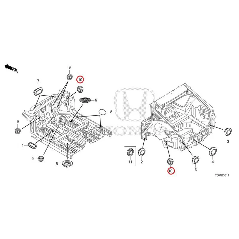 [NEW] JDM HONDA CIVIC FL4 2023 Grommets (Rear) GENUINE OEM - Image 11
