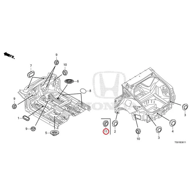 [NEW] JDM HONDA CIVIC FL4 2023 Grommets (Rear) GENUINE OEM - Image 12