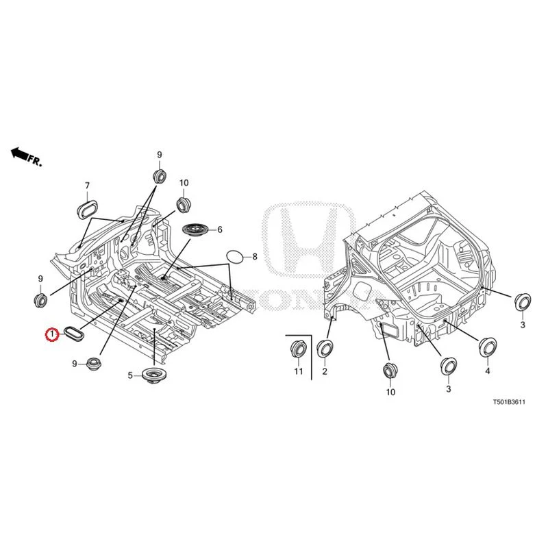 [NEW] JDM HONDA CIVIC FL4 2023 Grommets (Rear) GENUINE OEM - Image 2