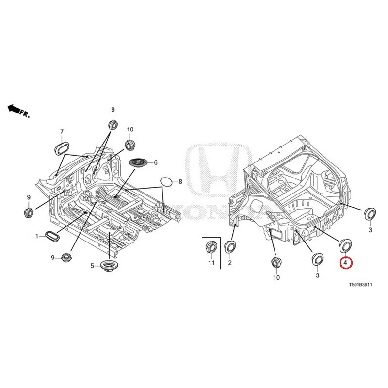 [NEW] JDM HONDA CIVIC FL4 2023 Grommets (Rear) GENUINE OEM - Image 5