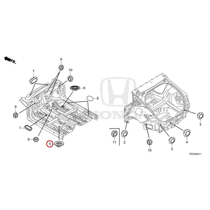 [NEW] JDM HONDA CIVIC FL4 2023 Grommets (Rear) GENUINE OEM - Image 6