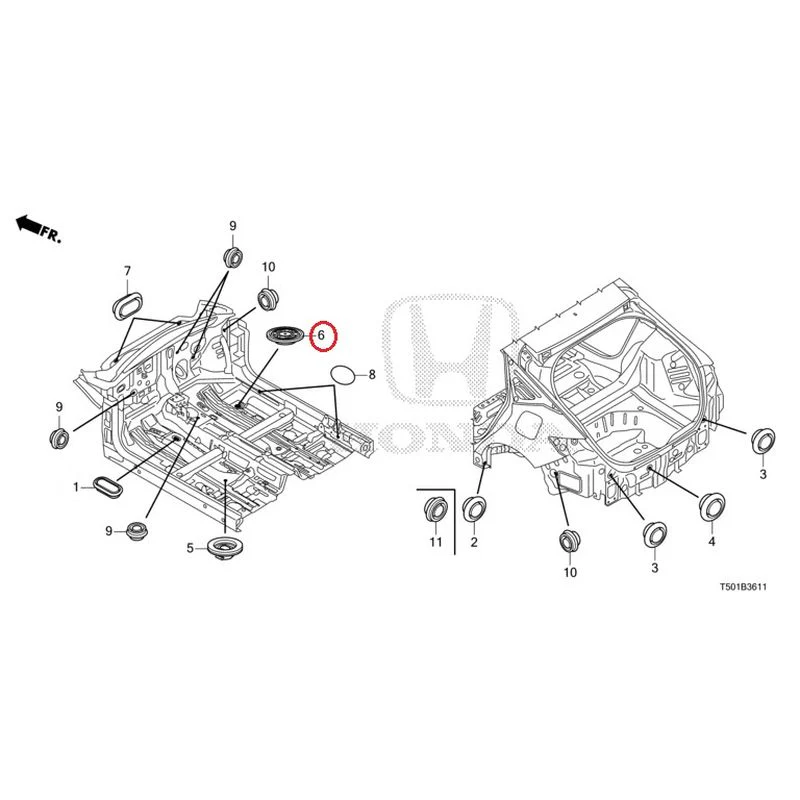 [NEW] JDM HONDA CIVIC FL4 2023 Grommets (Rear) GENUINE OEM - Image 7