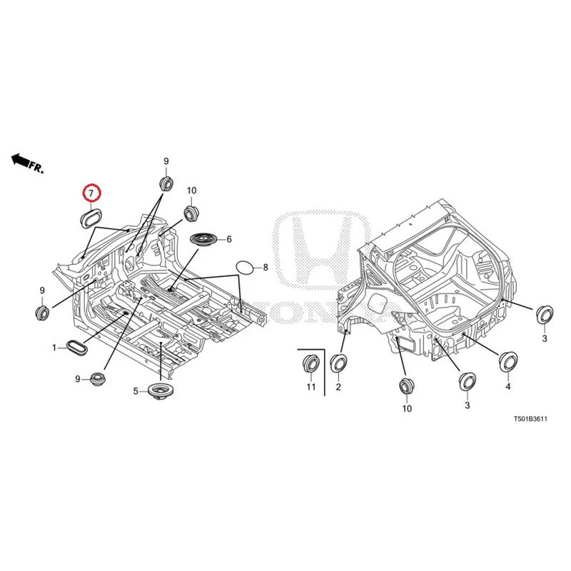 [NEW] JDM HONDA CIVIC FL4 2023 Grommets (Rear) GENUINE OEM - Image 8