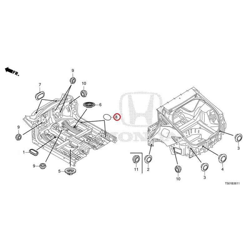 [NEW] JDM HONDA CIVIC FL4 2023 Grommets (Rear) GENUINE OEM - Image 9