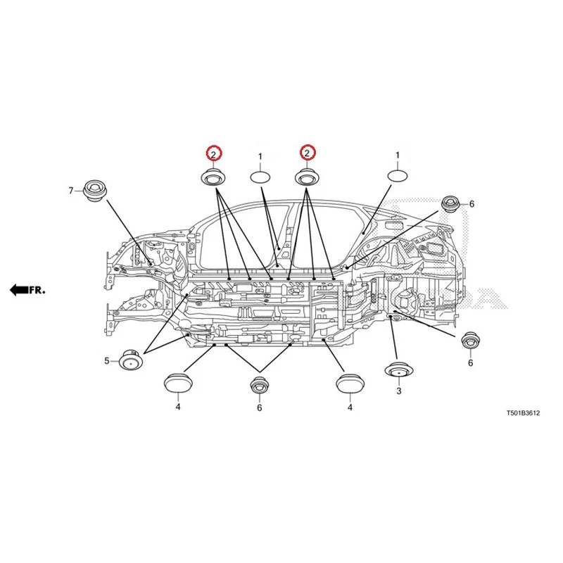 [NEW] JDM HONDA CIVIC FL4 2023 Grommet (Lower) GENUINE OEM - Image 3