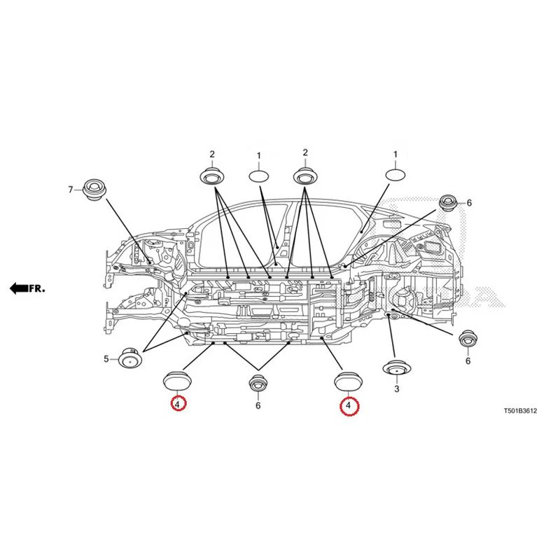 [NEW] JDM HONDA CIVIC FL4 2023 Grommet (Lower) GENUINE OEM - Image 5