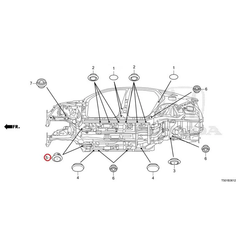 [NEW] JDM HONDA CIVIC FL4 2023 Grommet (Lower) GENUINE OEM - Image 6